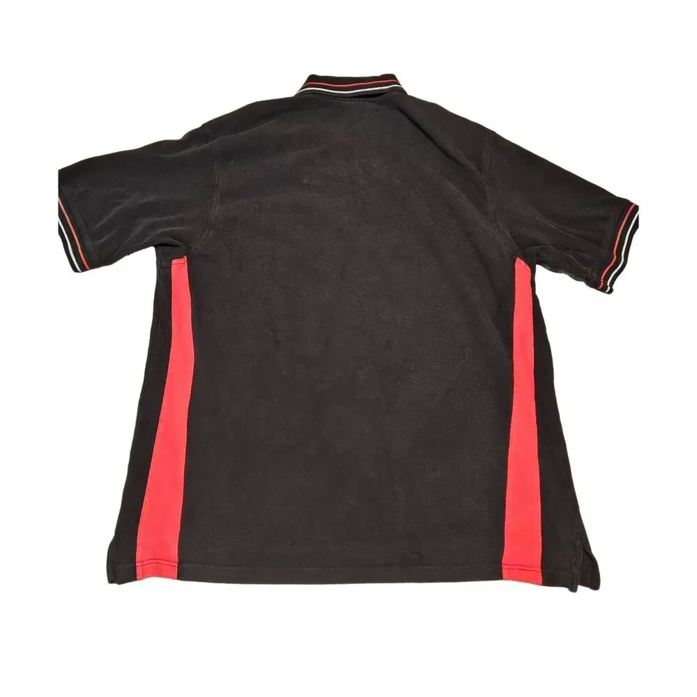 Atlanta Falcons NFL Men's Short Sleeve Black Red 3 Button Polo Shirt Size XL